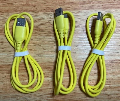 Brand New 1pc SILICONE charging USB Cable android iPhone 15/16  Bright Yellow - Image 1 of 3