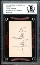 Terry Harper 2017 Historic Autographs Scripts #nno BGS BCCG Authentic