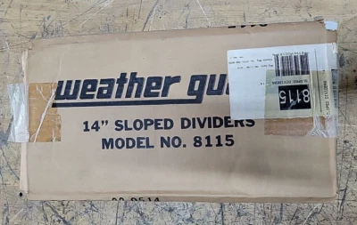 1-Weather Guard 8115-3 14" divisor inclinado WG-Ti Brite blanco NUEVO Foto 1 de 3