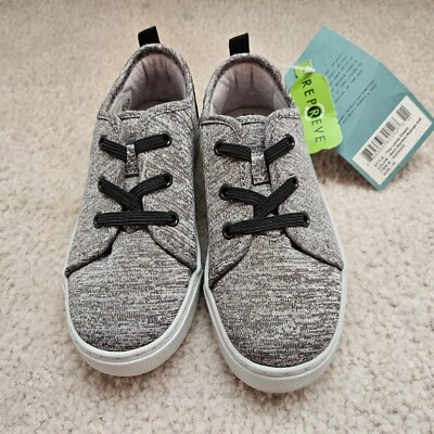 Zapatilla deportiva Tom's gris pequeña Lenny encaje elástico niño pequeño talla 10 Foto 1 de 4