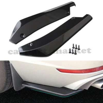 Gloss Black For E90/F30 F10 G30 Rear Bumper Diffuser Splitter Canards Spoiler ` - Image 1 of 4