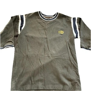 Vintage 90s Adidas Originals International Collection Globe Logo Shirt Green L - Picture 1 of 4