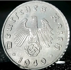 Nazi Germany *Beautiful* Genuine Third Reich WW2 5 Reichspfennig (Pfennig) Coin - Picture 1 of 4