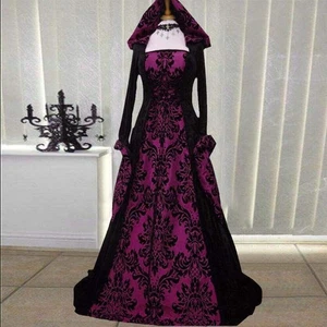 Vestido Medieval Vestido Disfraz Vintage Para Mujer Victoriano Renacimiento Gótico - Imagen 1 de 5