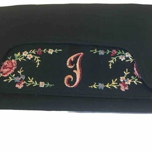Vintage Majestic Envelope Purse Clutch Monogramm Initiale F,J ?bestickt - Bild 1 von 8