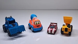 Bulk Lot of 4 Toy Vehicles - Construction & Race Car Mix - Picture 1 of 5
