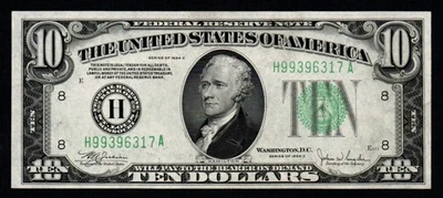 $10 1934C St. Louis GEM UNC Federal Reserve Note! - Image 1 of 2