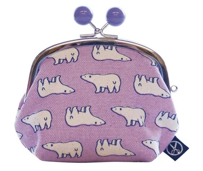 Portefeuille Gamaguchi, porte monnaie, pochette "ours polaire" Kawaii 4,8"x4,... - Photo 1/4
