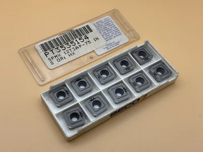 SECO SPMX 12T3AP-75 HX Carbide Milling Inserts New (Box of 10) - Image 1 of 4