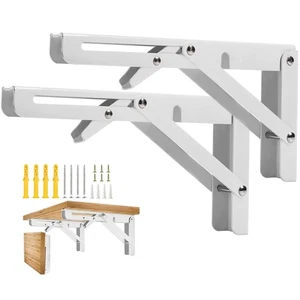 Folding Shelf Brackets, Folding Shelf Brackets Heavy Duty Stainless Steel Max... - Picture 1 of 9