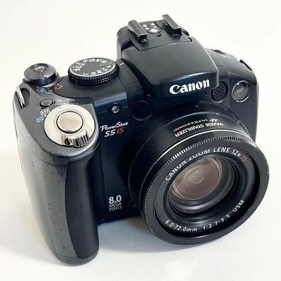 Canon PowerShot S5 IS Compact Digital Camera 8MP Tested Working - Image 1 of 4