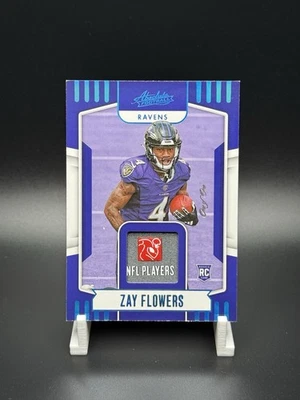 2023 Panini Absolute Zay Flowers Rookie Patch 1/1 NFL Players Logo One Of One 💎 - Image 1 of 3