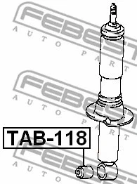 Bucha amortecedora dianteira FEBEST 1995-2009 Toyota 4Runner TAB-118 - Imagem 1 de 2