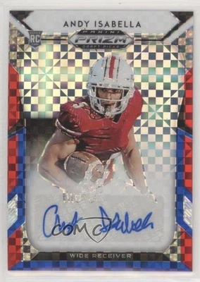 2019 Panini Prizm Draft Picks Red White & Blue /99 Andy Isabella Rookie Auto RC - Image 1 of 2