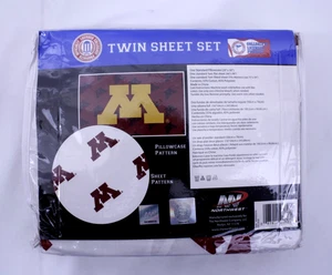 Northwest NCAA Minnesota Gophers 3 Piece Twin Size Sheet & Pillowcase Set New - Picture 1 of 6