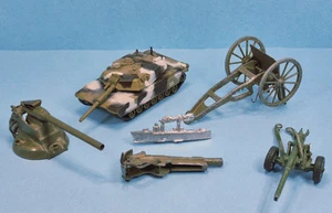 Vintage Metal Lead Toy Artillery Misc. Pieces - Lot of (6) - Picture 1 of 21