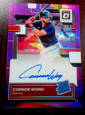 2022 Donruss Optic Rated Rookie Signatures Purple Prizm /100 Connor Wong Auto RC - Image 1 of 2