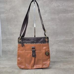 Bolso Bandolera de Cuero The SAK Marrón 11X10 Forro Floral - Imagen 1 de 15