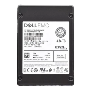 Samsung PM1733 3.84TB DELL SSD U.2 NVME PCIE 4.0X4 MZ-WLJ3T80 MZWLR3T8HBLS-00AD3 - Picture 1 of 2