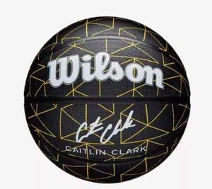 Wilson Caitlin Clark 🏀 WNBA Repetition Black & Yellow Basketball Size 6 NEW - Picture 1 of 4