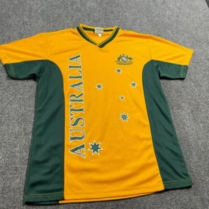 Oz Designs Men's Yellow Jersey Australia Soccer National Team V-Neck Size M - Picture 1 of 15