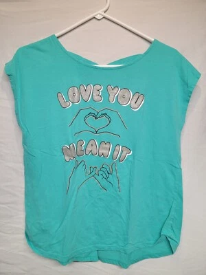 Blusa Arizona Jean Co. Turquesa "Love you Mean It" (Talla Juvenil XXL 20 1/2) Foto 1 de 3