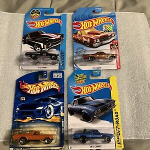 Hot Wheels(4)El Caminos 2/68 2/71 Nice Mix For Your Collection  New On CardB158