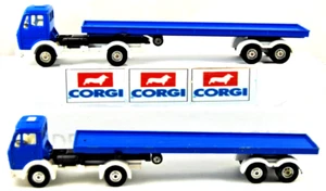 Camión Corgi Major 1109 Mercedes-Benz y remolque de transporte de contenedores de plataforma plana en muy buena condición - Imagen 1 de 24