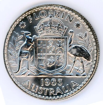 Australia - 1963 Florin KM#60 CH BU - Image 1 of 2