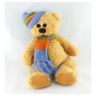 Doudou ours beige bonnet écharpe bleu orange vert MAXITA - 7734