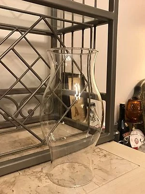 Clear Glass Hurricane Shade Dome Globe Oil Lamp Or Candle Holder 11 1/4" Tall - Image 1 of 4