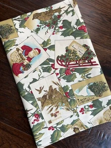MODA Christmas Postcards Brackman & Thompson 1880-1910 - Half Yard- Vintage RARE - Picture 1 of 3