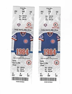 Chicago Cubs vs Philadelphia Phillies Unused Baseball Tickets from 8/22/2006 - Picture 1 of 2