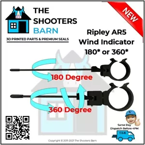 Ripley AR5 Field Target HFT Deportes Clip-on Wind Indicador 180 o 360 Grados Nuevo - Imagen 1 de 13