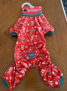 FuzzYard soft dog pajamas (Happy Howlidays Christmas pjs) Reindeer Candy Cane - Picture 1 of 7
