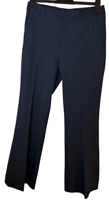 NUEVO CON ETIQUETAS $100 BANANA REPUBLIC Esculpido Corte Bota Vestido Pantalón Mujer 6P Pequeño Azul Marino Foto 1 de 4