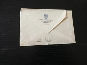 1943 HEADER ENVELOPE MUNICIPALIZED COMPANY GAS AQUEDUCT LA SPEZIA PRESIDENT - Picture 1 of 2