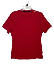 Lululemon Mens T-Shirt Short Sleeve Red Gray Reflective Accents - Picture 1 of 11