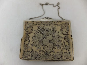 Vintage Antike ? Gobelin Tasche - Petit point Stickerei- Jugendstil Ziselierung - Bild 1 von 12