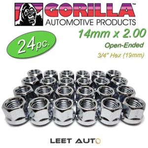 (24pc.) Gorilla 14x2 Open Ended Lug Nuts, Bulge Acorn, 3/4" Hex 19mm, 40008 - Picture 1 of 4