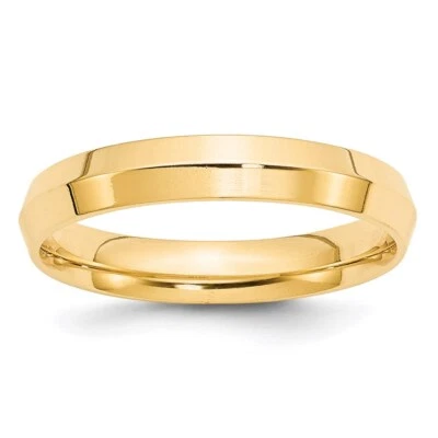 14k Yellow Gold 4mm Knife Edge Wedding Band Ring for Women Size 7 - Image 1 of 4