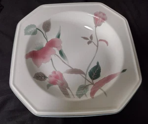 4 Mikasa Continental Silk Flowers Square Rimmed Soup Bowls - Picture 1 of 3