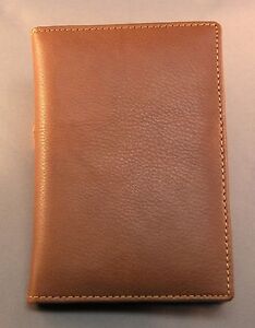 Quality Calf Antique BROWN Leather Passport Wallet