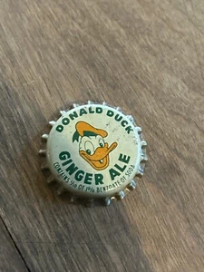Tapa de botella de refresco vintage Donald Duck Ginger Ale SIN USAR - Imagen 1 de 2