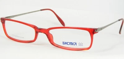 ARMAÇÃO DE ÓCULOS LUXOTTICA LU 1805 F462 TRANSPARENTE VERMELHO/PRATA 50-16-135 Itália - Imagem 1 de 4