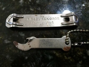 2 Griesedieck Bros St. Louis MO Beer Bottle Openers Vintage Lot - Picture 1 of 12