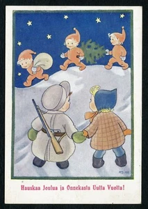 Finland Postcard WWII Happy Merry Christmas Nice Grade   - Picture 1 of 2