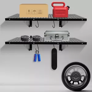 2PACKS 560LBS 24*36in Storage Hooks Wall Mount Garage Organization Rack NEW - Picture 1 of 24