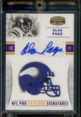 Alan Page 2011 Gridiron Gear AUTO - RARE #d /30 Vikings Autograph - Image 1 of 2