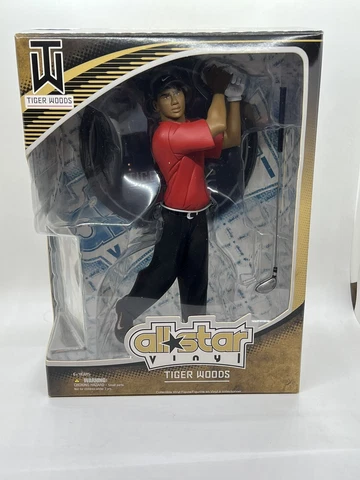 Tiger Woods 2009 Upper Deck All Star Vinyl 10” Display Figure With Trading Card Cover